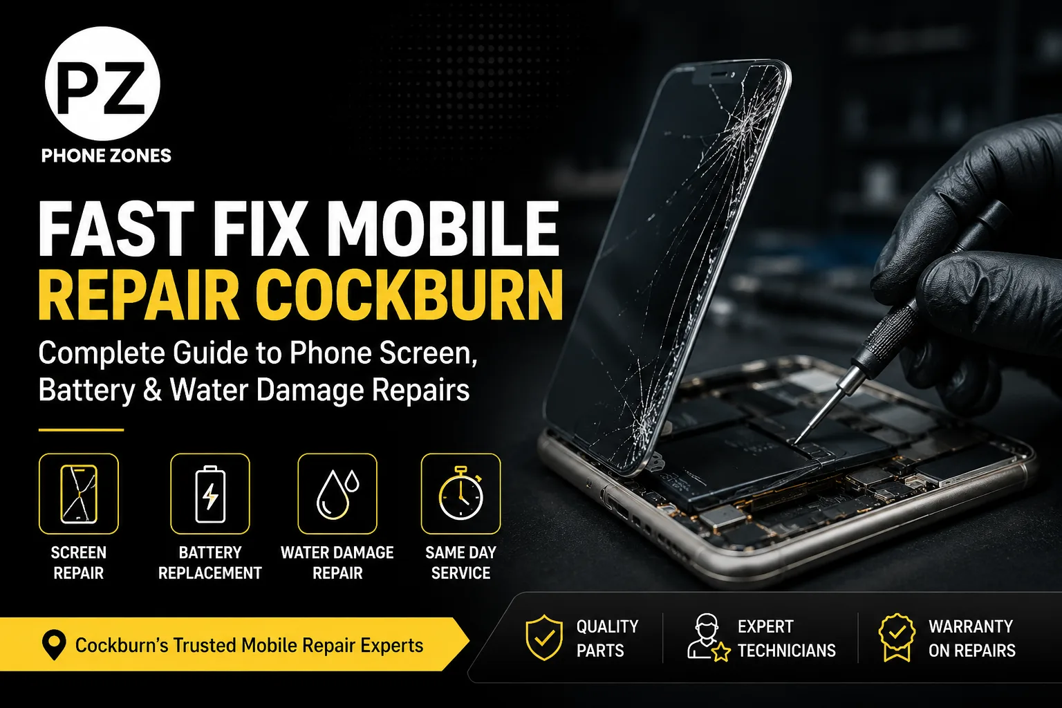 Fast Fix Mobile Repair Cockburn | Screen, Battery & Water Damage – Phonezones