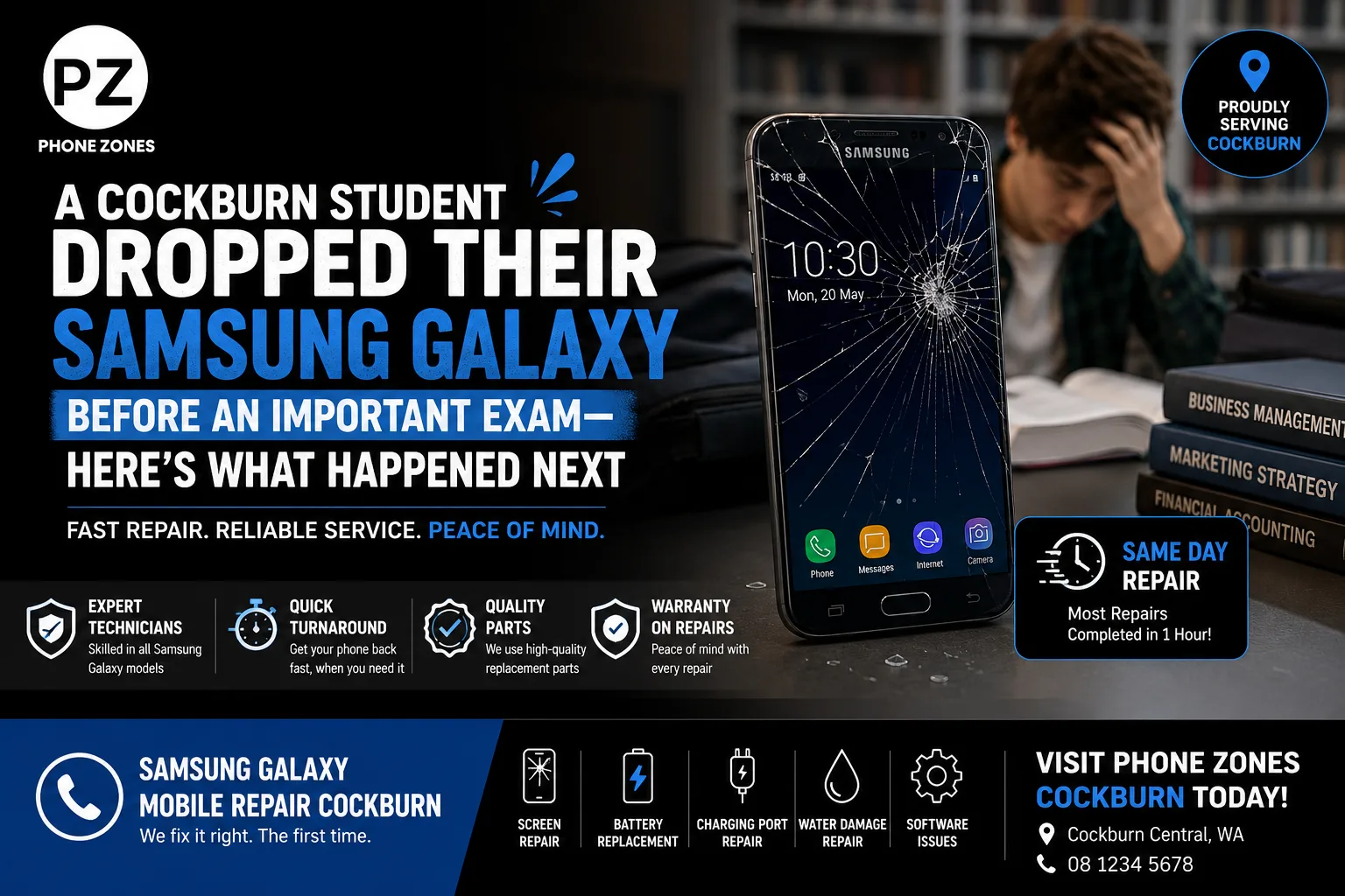 Samsung Galaxy Screen Repair Cockburn | Same-Day | Phonezones